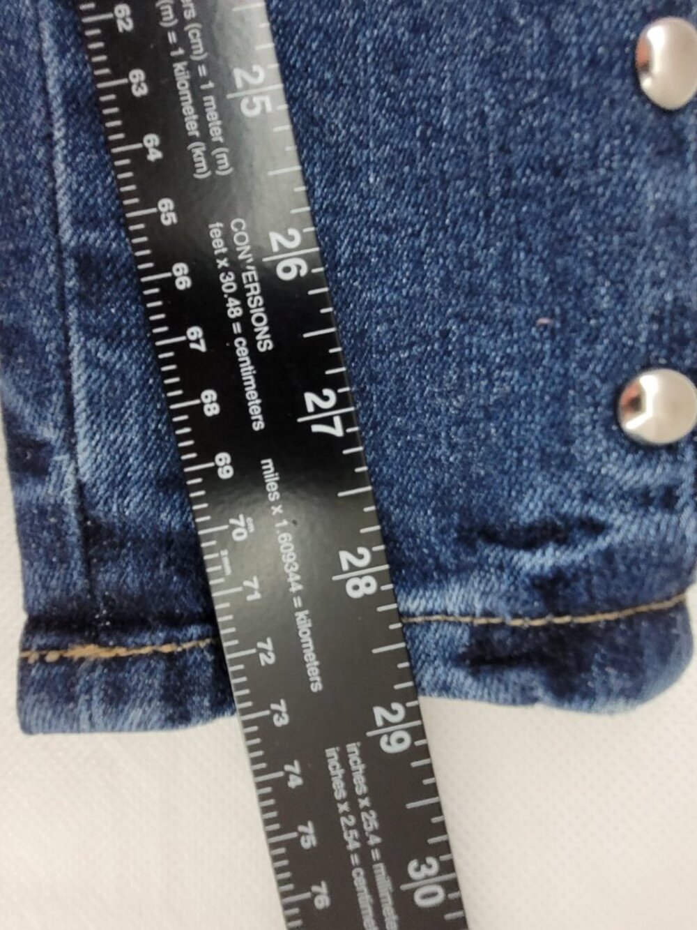 Guess Jeans Womens 24 Blue Denim Sexy Curve Skinny Stretch Studded Hardware Edgy - Picture 9 of 13